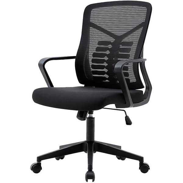 Cadeira giratória office Leap Plus, Com Ajuste de Altura, Preta, OCH05, Elg - CX 1 UN