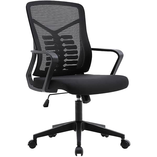 Cadeira giratória office Leap Plus, Com Ajuste de Altura, Preta, OCH05, Elg - CX 1 UN