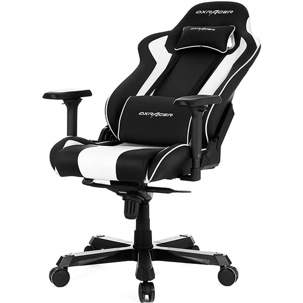 Cadeira Gamer DXRacer King, com encosto inclinável e ajuste de altura, Preto e Branca, K99-NW OHKA99NW, DXRacer - CX 1 UN