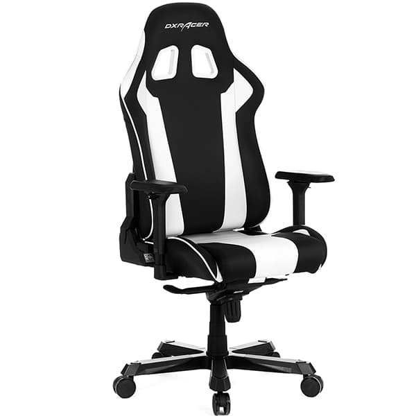 Cadeira Gamer DXRacer King, com encosto inclinável e ajuste de altura, Preto e Branca, K99-NW OHKA99NW, DXRacer - CX 1 UN