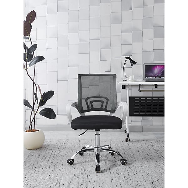 Cadeira giratória Office Arco Dual Colors, Preta e Branca, N2232356DC, Conthey - CX 1 UN