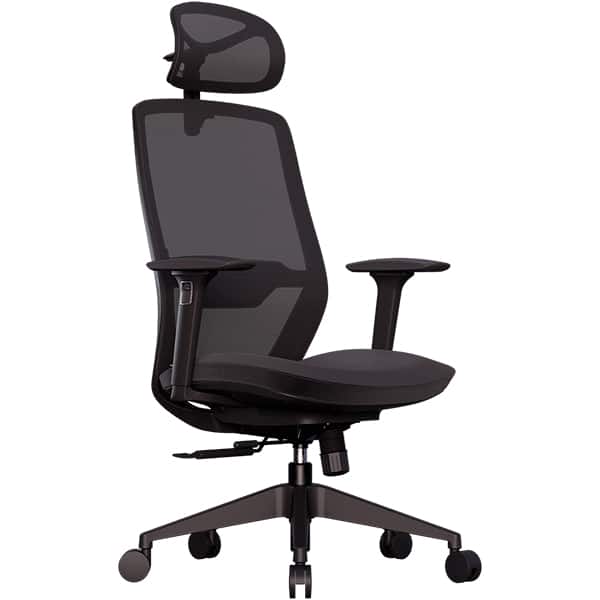 Cadeira de escritório ergonômica Serena, Giratória, Preta, Elements - CX 1 UN Cadeira de escritório ergonômica Serena, Giratória, Preta, Elements - CX 1 UN