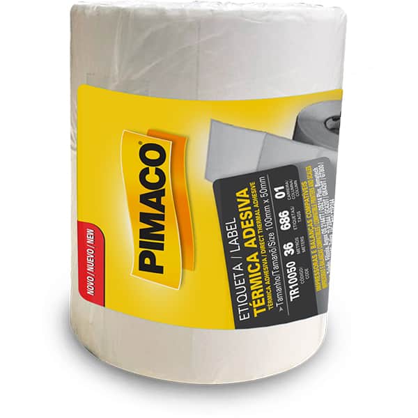 Etiqueta Térmica PIMACO para impressora térmica (sem ribbon) 100mmx50mm com 686 etiquetas, RL 686 UN Etiqueta Térmica PIMACO para impressora térmica (sem ribbon) 100mmx50mm com 686 etiquetas, RL 686 UN