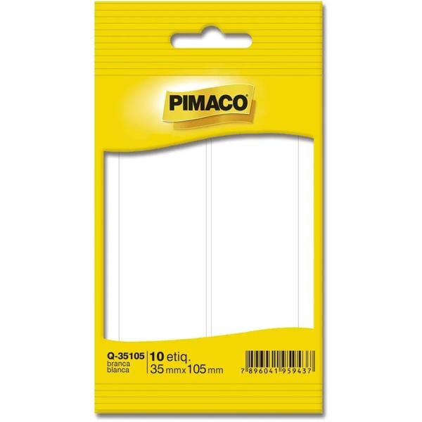 Etiqueta adesiva branca multiuso 35x105mm Q-35105 Pimaco PT 10 UN