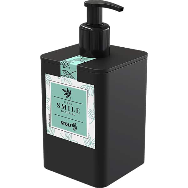 Dispenser para sabonete líquido, 350ml, Preto, 1526, Stolf - PT 1 UN