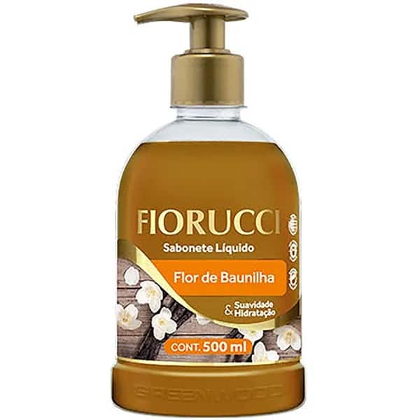 Sabonete Líquido: Flor de Baunilha, 500ml, Fiorucci - PT 1 UN Sabonete Líquido: Flor de Baunilha, 500ml, Fiorucci - PT 1 UN