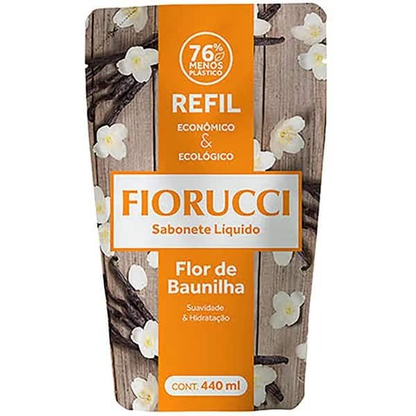 Sabonete Líquido: Flor de Baunilha, 440ml, Fiorucci - PT 1 UN Sabonete Líquido: Flor de Baunilha, 440ml, Fiorucci - PT 1 UN