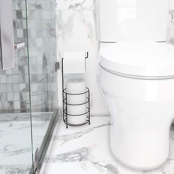 Suporte de papel higiênico de chão preto 1406BL Stolf CX 1 UN