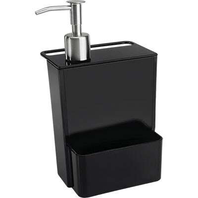 Dispenser para sabão 600ml preto Coza PT 1 UN