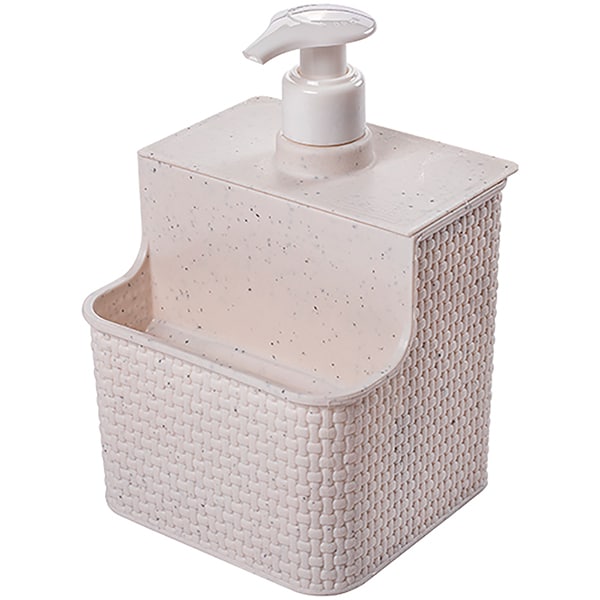 Dispenser para sabão, Branco Marmorizado, 500ml, 14947, Plasutil - PT 1 UN