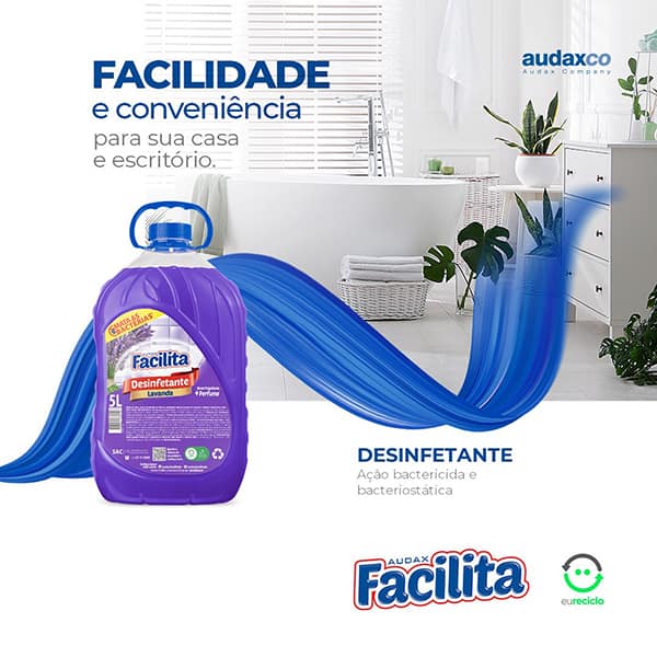 Desinfetante Lavanda, 5L, Facilita - PT 1 UN