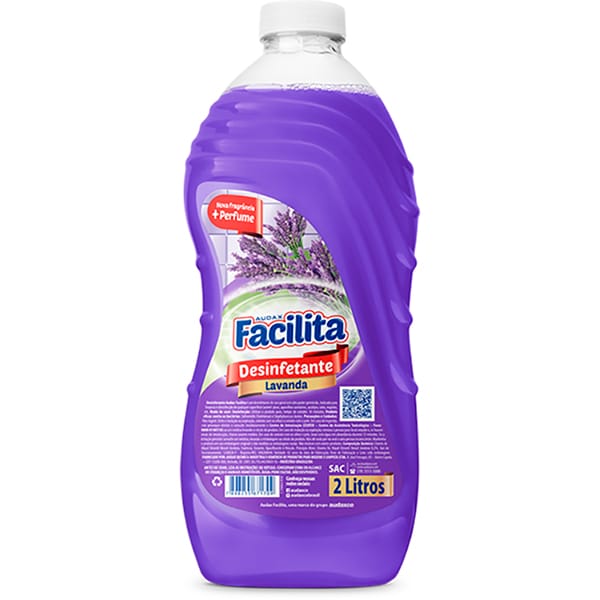 Desinfetante Lavanda, 2L, Facilita - PT 1 UN