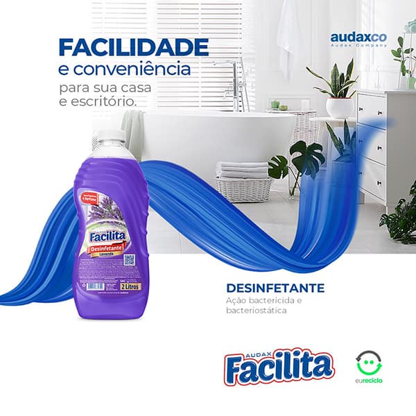 Desinfetante Lavanda, 2L, Facilita - PT 1 UN