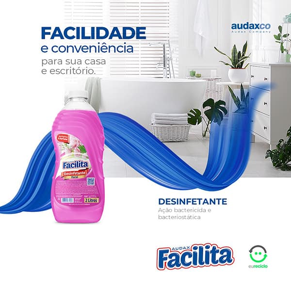 Desinfetante Floral, 2L,Facilita - PT 1 UN