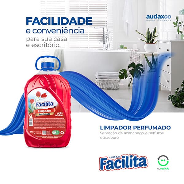 Limpador perfumado, Jardim de tulipas, 5L, Facilita - PT 1 UN