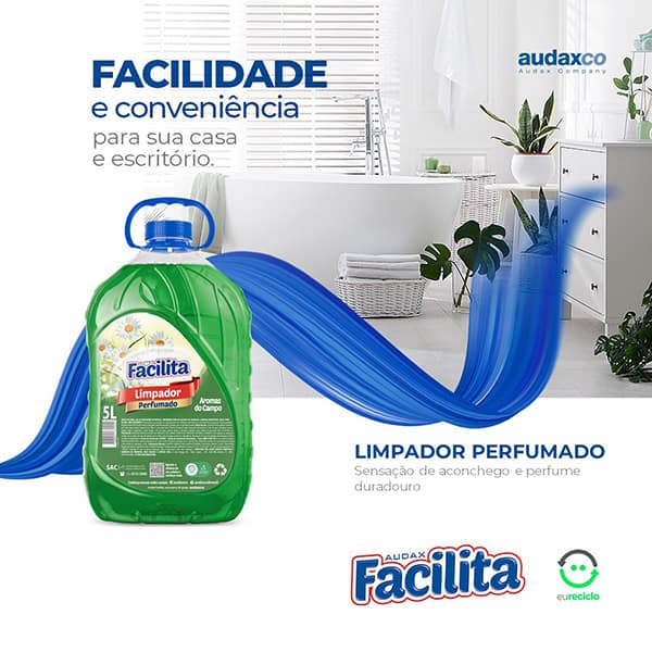 Limpador perfumado, Aromas do campo, 5L, Facilita - PT 1 UN