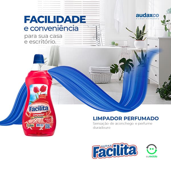 Limpador perfumado, Jardim de tulipas, 1L, Facilita - PT 1 UN