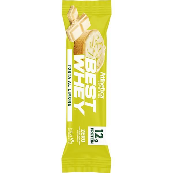 Barra de proteína Best Whey Bar, Torta limone,12 gramas de proteina, 49g, 24108, Atlhetica - 1 UN
