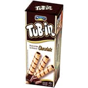 Biscoito Wafer Tubin, Chocolate, 48g, Montevérgine - CX 1 UN