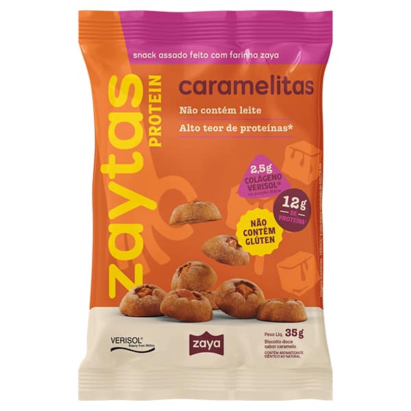 Snack de Proteína Assado, Caramelitas, 35g, 12270037, Zaya - PT 1 UN Snack de Proteína Assado, Caramelitas, 35g, 12270037, Zaya - PT 1 UN