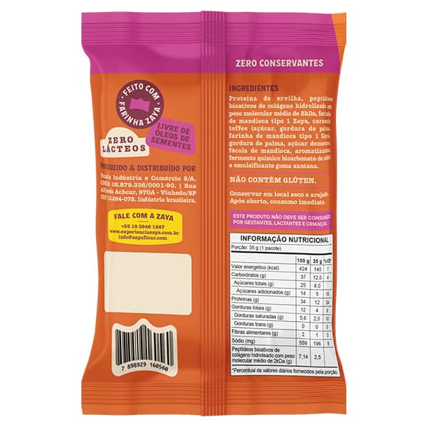 Snack de Proteína Assado, Caramelitas, 35g, 12270037, Zaya - PT 1 UN Snack de Proteína Assado, Caramelitas, 35g, 12270037, Zaya - PT 1 UN