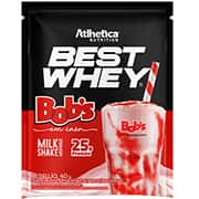 Suplemento de proteína em pó Best Whey, Milk-shake de Morango Bob's, 40g, (25g de proteína), 28641, Atlhetica - SC 1 UN