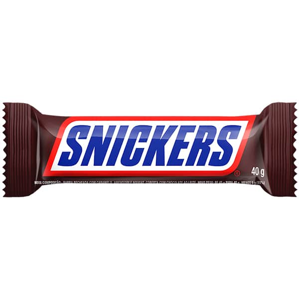 Chocolate Snickers Original, 40g, Mars Brasil - PT 1 UN Chocolate Snickers Original, 40g, Mars Brasil - PT 1 UN