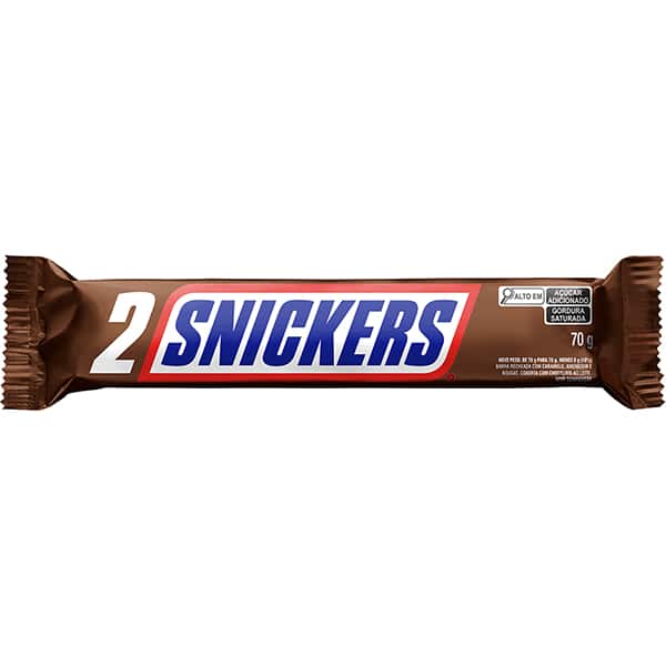 Chocolate Snickers duo Original, 70g, Mars Brasil - PT 1 UN