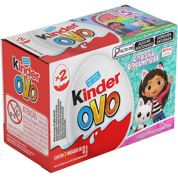 Chocolate Kinder Ovo Gabby Dollhouse, 40g, Ferrero - CX 2 UN Chocolate Kinder Ovo Gabby Dollhouse, 40g, Ferrero - CX 2 UN