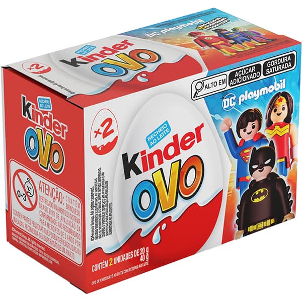 Chocolate Kinder Ovo Playmobil, 40g, Ferrero - CX 2 UN