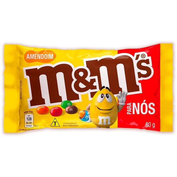 M&Ms amendoim 80g Mars Brasil PT 1 UN