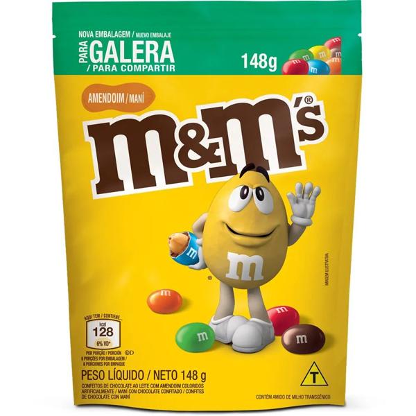 M&Ms amendoim 148g Mars Brasil PT 1 UN