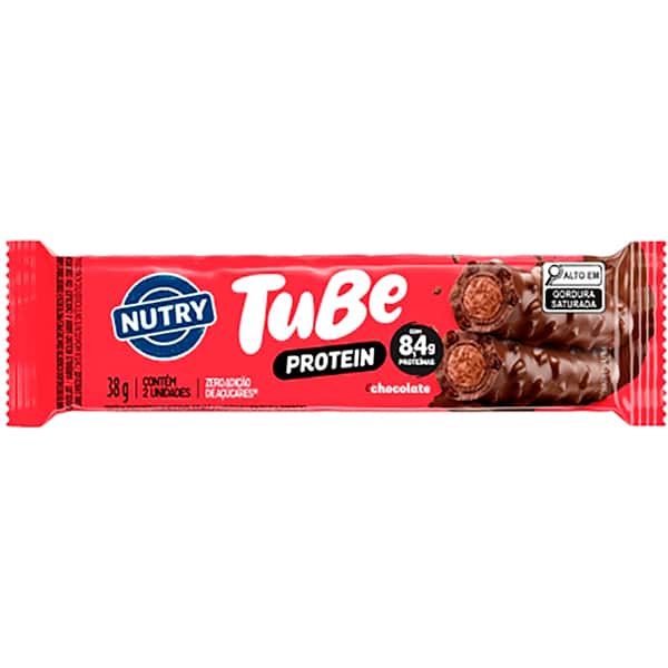 Tube Protein Chocolate, Zero Açúcar, 38 g, Nutry - PT 1 UN Tube Protein Chocolate, Zero Açúcar, 38 g, Nutry - PT 1 UN