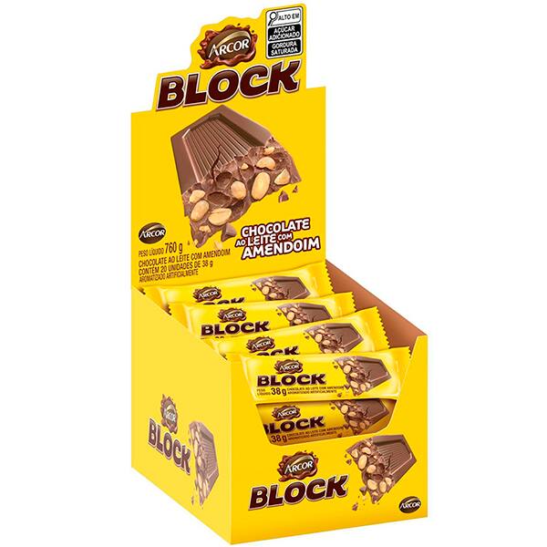 Chocolate Arcor Block, 38g, Arcor - PT 1 UN Chocolate Arcor Block, 38g, Arcor - PT 1 UN