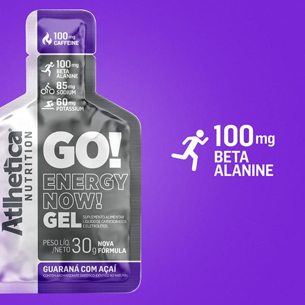 Suplemento Go Energy Now Gel, Guaraná com Açaí, 23481, Atlhetica - SC 1 UN Suplemento Go Energy Now Gel, Guaraná com Açaí, 23481, Atlhetica - SC 1 UN
