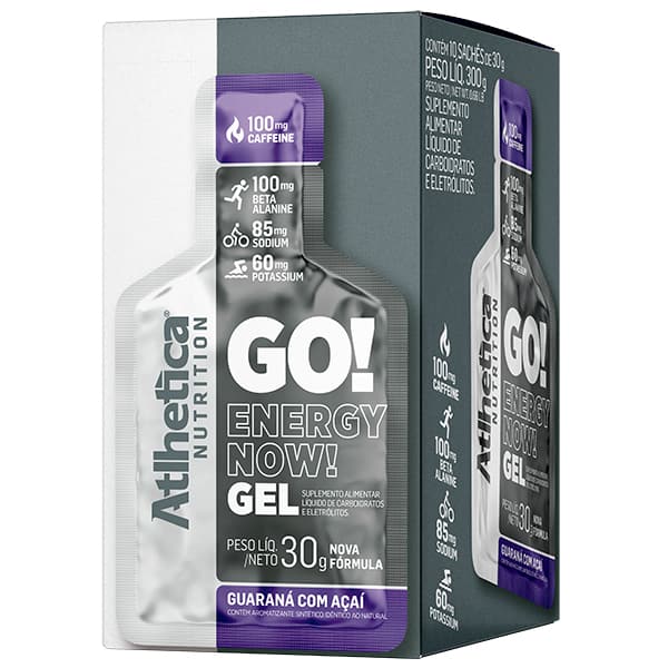Suplemento Go Energy Now Gel, Guaraná com Açaí, 23481, Atlhetica - SC 1 UN Suplemento Go Energy Now Gel, Guaraná com Açaí, 23481, Atlhetica - SC 1 UN