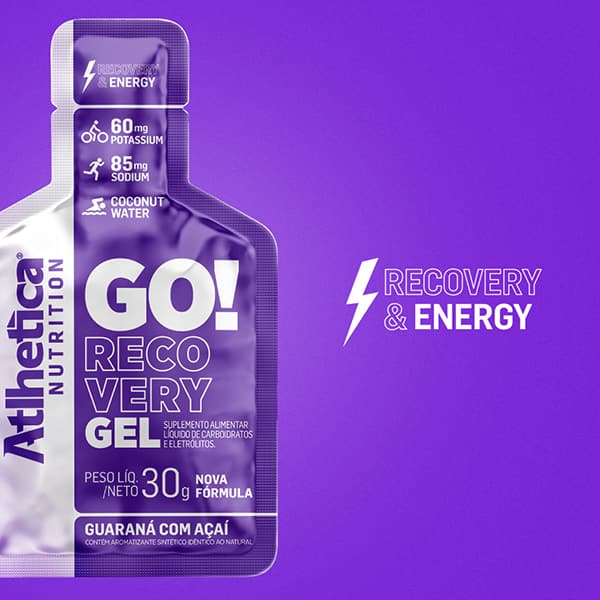 Suplemento Go Recovery Now Gel, Guaraná com Açaí, 9067, Atlhetica - SC 1 UN Suplemento Go Recovery Now Gel, Guaraná com Açaí, 9067, Atlhetica - SC 1 UN