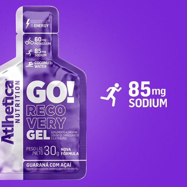 Suplemento Go Recovery Now Gel, Guaraná com Açaí, 9067, Atlhetica - SC 1 UN Suplemento Go Recovery Now Gel, Guaraná com Açaí, 9067, Atlhetica - SC 1 UN