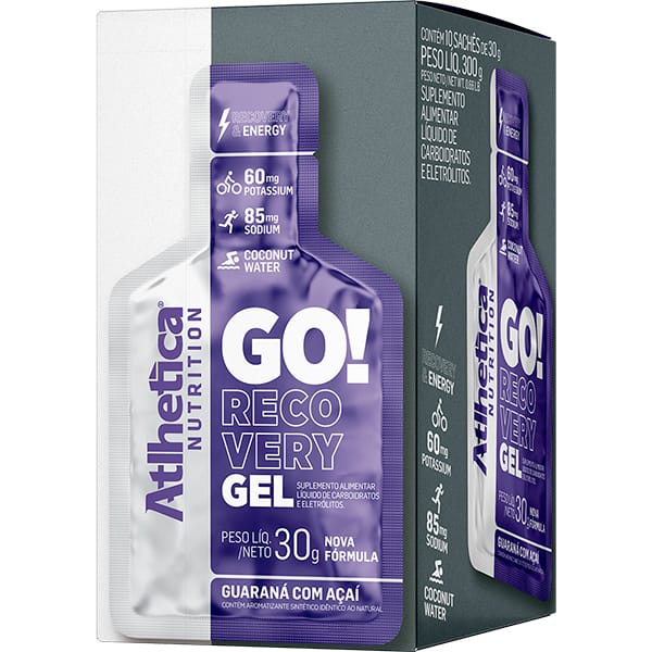 Suplemento Go Recovery Now Gel, Guaraná com Açaí, 9067, Atlhetica - SC 1 UN Suplemento Go Recovery Now Gel, Guaraná com Açaí, 9067, Atlhetica - SC 1 UN