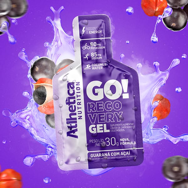 Suplemento Go Recovery Now Gel, Guaraná com Açaí, 9067, Atlhetica - SC 1 UN Suplemento Go Recovery Now Gel, Guaraná com Açaí, 9067, Atlhetica - SC 1 UN