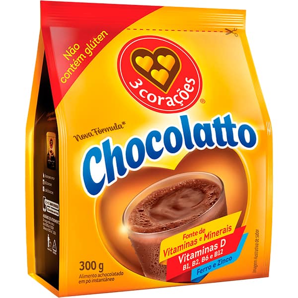 Achocolatado Chocolatto, 300g, 12035027, Tres Corações - PT 1 UN