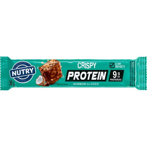 Barra de proteína Whey crispy bombom de coco 30g  4827 Nutry UN 1 UN
