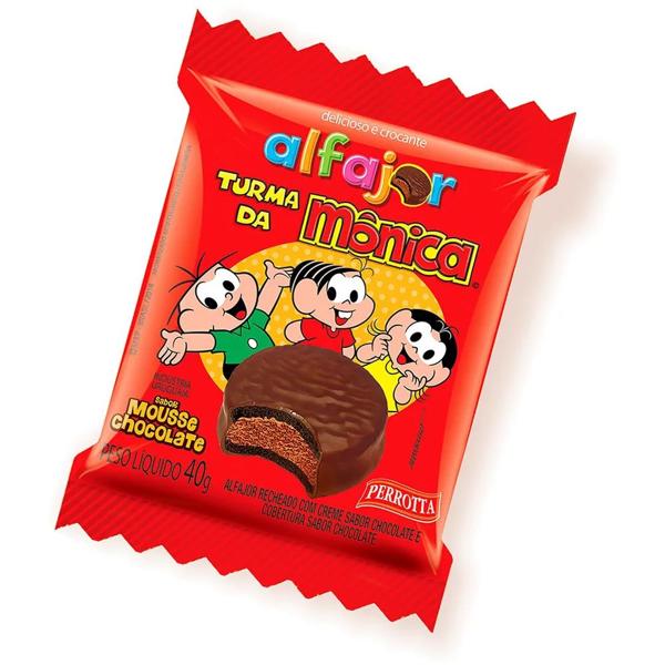 Alfajor Turma da Mônica chocolate 40g 8119 Perrotta PT 1 UN