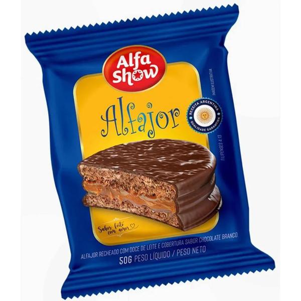 Alfajor chocolate meio amargo Alfashow UN 1 UN