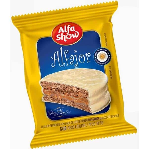 Alfajor chocolate branco Alfashow UN 1 UN