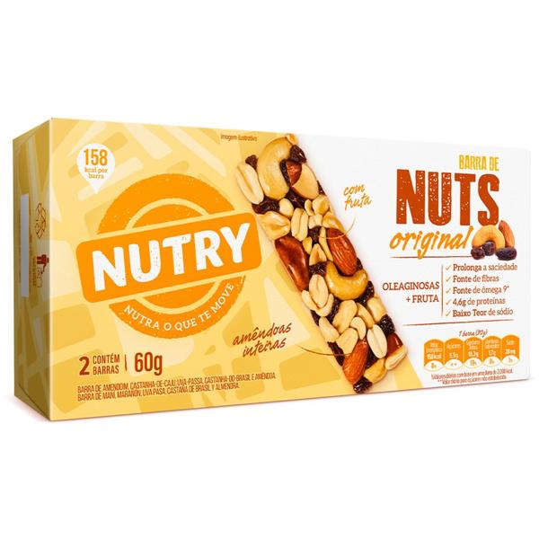 Barra Nuts Original, 30g, 2632, Nutry - CX 2 UN