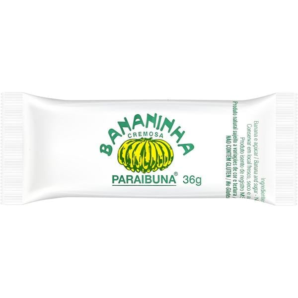 Doce de banana bananinha com açucar 36g 011 Paraibuna PT 1 UN