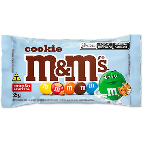 M&Ms ao leite com Cookie, 35g, 60003173, Mars Brasil - PT 1 UN