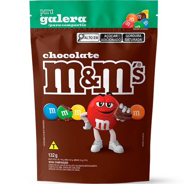 Chocolate M&Ms ao leite, 132g, Mars Brasil - PT 1 UN