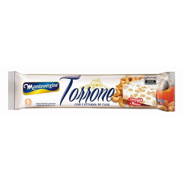 Torrone com castanha de caju, 90g, 1339, Montevérgine - PT 1 UN